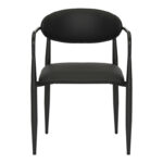 Armchair Kalone pu in black color 56x55x78cm - Image 5