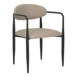 Armchair Kalone pu in grey-beige color 56x55x78cm