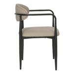 Armchair Kalone pu in grey-beige color 56x55x78cm - Image 4