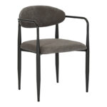 Armchair Kalone fabric in antracite color 56x55x78cm