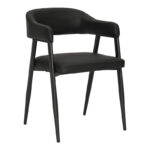 Armchair Sezan pu in black color 56x55x78cm