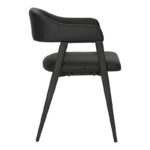 Armchair Sezan pu in black color 56x55x78cm - Image 4