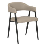 Фотелја Сезан пу во сиво-беж боја 56x55x78 см