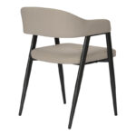 Armchair Sezan pu in grey-beige color 56x55x78cm - Image 3