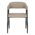 Armchair Sezan pu in grey-beige color 56x55x78cm - Image 5