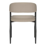 Armchair Sezan pu in grey-beige color 56x55x78cm - Image 6