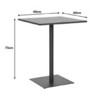 Table Nerobian mdf in walnut color 60x60x75cm - Слика 2