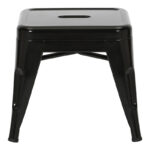Stool Utopia metal in black color 35x35x31cm - Слика 3