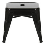 Stool Utopia metal in black color 35x35x31cm - Слика 4