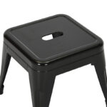 Stool Utopia metal in black color 35x35x31cm - Слика 5