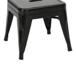 Stool Utopia metal in black color 35x35x31cm - Слика 6