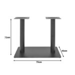 Givosa metal table base in black shade 70x40x72cm - Слика 2