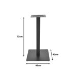 Batan I metal table base in black shade 40x40x72cm - Image 2