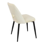 Murde chair beige velvet and metal legs in black color 48.5x61x89cm - Image 2