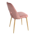 Murde chair rotten apple velvet and metal legs in natural color 48.5x61x89cm - Image 2