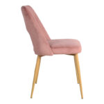 Murde chair rotten apple velvet and metal legs in natural color 48.5x61x89cm - Image 3