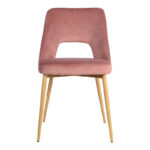 Murde chair rotten apple velvet and metal legs in natural color 48.5x61x89cm - Image 4