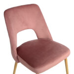 Murde chair rotten apple velvet and metal legs in natural color 48.5x61x89cm - Image 5