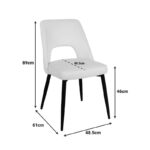 Murde chair rotten apple velvet and metal legs in natural color 48.5x61x89cm - Image 6