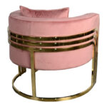 Roblu armchair gold metal and velvet in rotten apple 72x77.4x70cm - Image 3