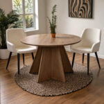 Bibble table mdf in walnut shade D120x76cm