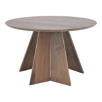 Bibble table mdf in walnut shade D120x76cm - Image 3