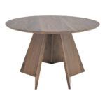 Bibble table mdf in walnut shade D120x76cm - Image 4