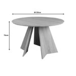 Bibble table mdf in walnut shade D120x76cm - Image 6