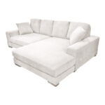 Reversible sofa Cornerdo beige fabric 265x175x85cm - Image 3