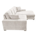 Reversible sofa Cornerdo beige fabric 265x175x85cm - Image 4