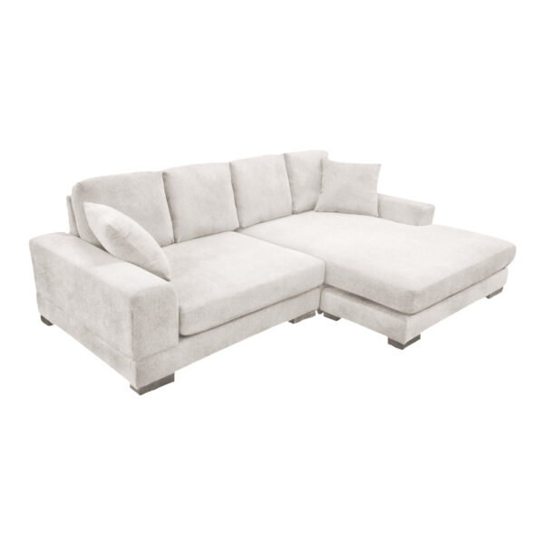 Reversible sofa Cornerdo beige fabric 265x175x85cm