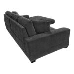 Reversible sofa Cornerdo fabric in dark grey color 265x175x85cm - Image 6