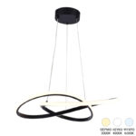 Ceiling led light Loper metal in black color 55cm