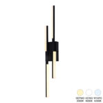 Wall luminaire-sconce Derqia led metal in black color 10x4.5x70cm