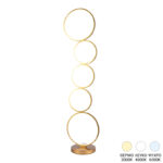 Floor lamp Chemal led metal in gold color D30x130cm