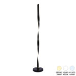 Floor lamp Pelepho led metal in black color D20x130cm