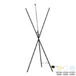 Floor lamp Loly led metal in black color 40x40x145cm