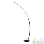 Подна ламба Urena led метал во црна боја 70x28x165 см