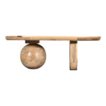 Coffee table Kane solid acacia wood in natural color 110x72x38cm - Image 2