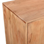 Buffet Leontina solid acacia wood in natural color and black metal leg 150x45x86cm - Слика 5
