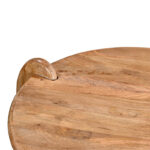Coffee table Earten solid acacia wood in natural color D80x40cm - Image 5