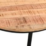Coffee table Frina set 3 pieces mango wood in natural color and black metal leg - Image 6