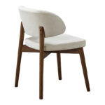 Siena chair rubberwood in walnut-ecru shade 48x50x81cm - Image 2