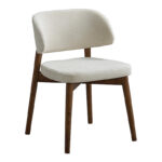 Siena chair rubberwood in walnut-ecru shade 48x50x81cm
