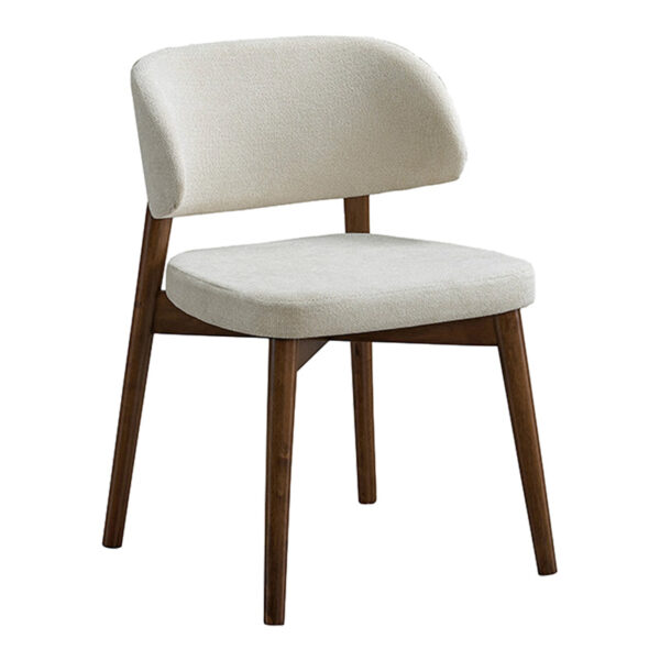 Стол Сиена од гумено дрво во нијанса на орев и екру 48x50x81 см