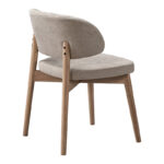 Siena chair rubberwood in natural-beige shade 48x50x81cm - Image 2