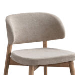 Siena chair rubberwood in natural-beige shade 48x50x81cm - Image 3