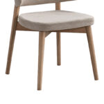 Siena chair rubberwood in natural-beige shade 48x50x81cm - Image 4