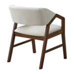 Armchair Livia rubberwood in walnut-ecru shade 47.5x54.5x78cm - Слика 2