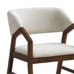 Armchair Livia rubberwood in walnut-ecru shade 47.5x54.5x78cm - Слика 3